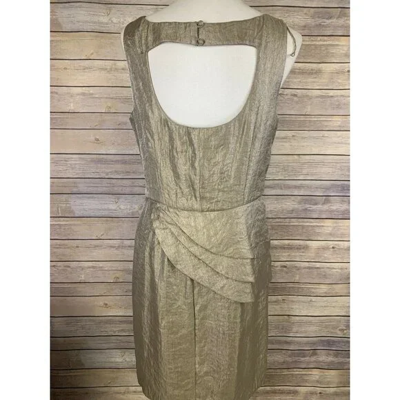 London Times Womens 12 Metallic Dress Sleeveless - Picture 7 of 12